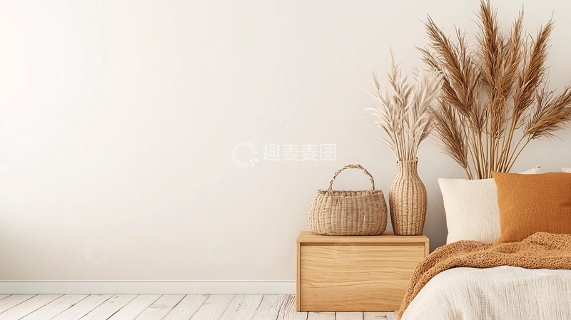 高清大图下载【趣麦麦图】米色调卧室高清图片