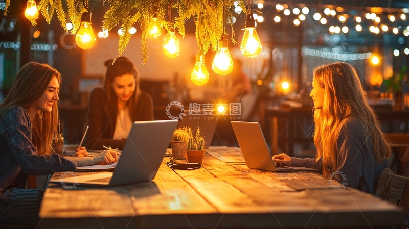 高清大图下载【趣麦麦图】专注工作的女性