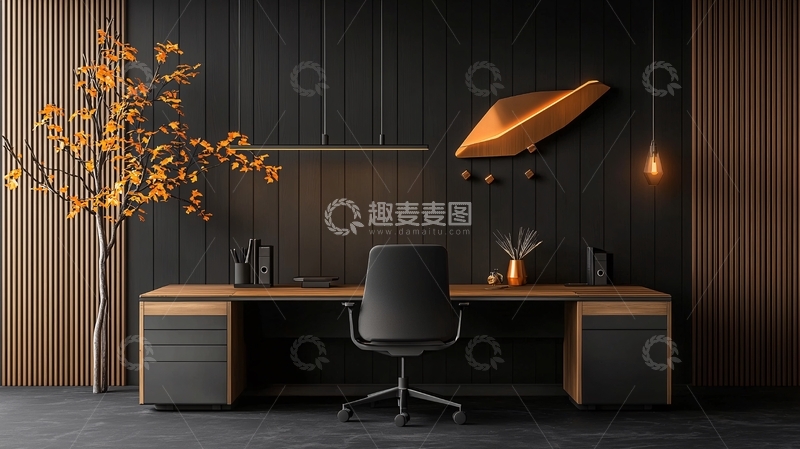 高清大图下载【趣麦麦图】现代风高级办公室场景