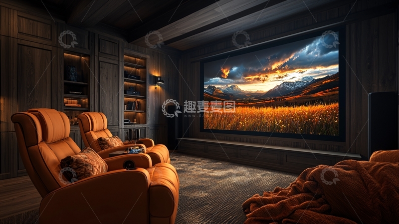 高清大图下载【趣麦麦图】豪华家庭影院