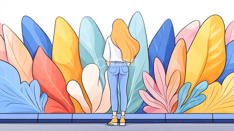 高清大图下载【趣麦麦图】背对镜头高清图片