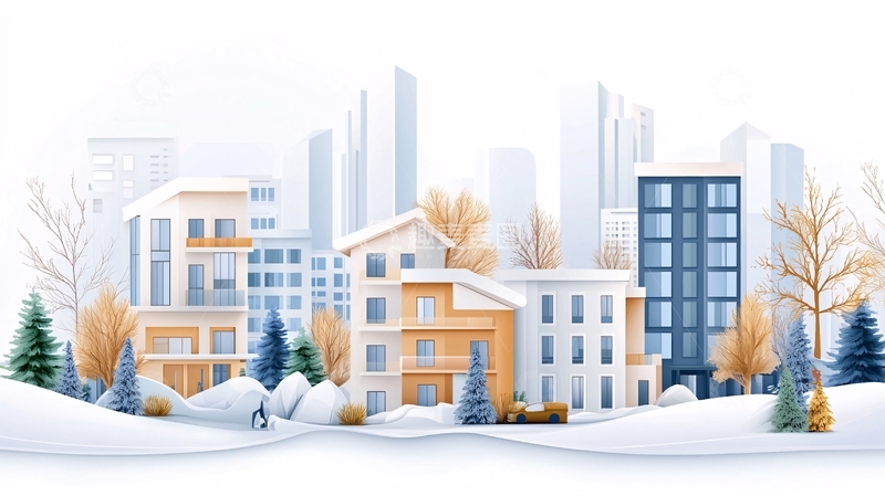 高清大图下载【趣麦麦图】冬季城市景观