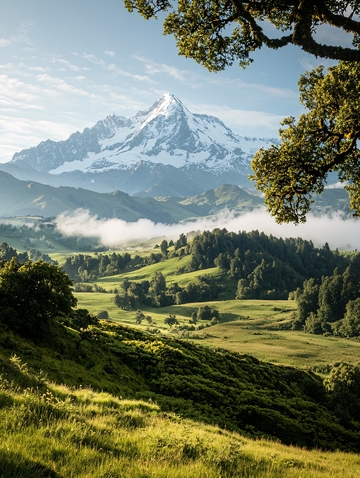 瑞士阿尔卑斯山脉风光