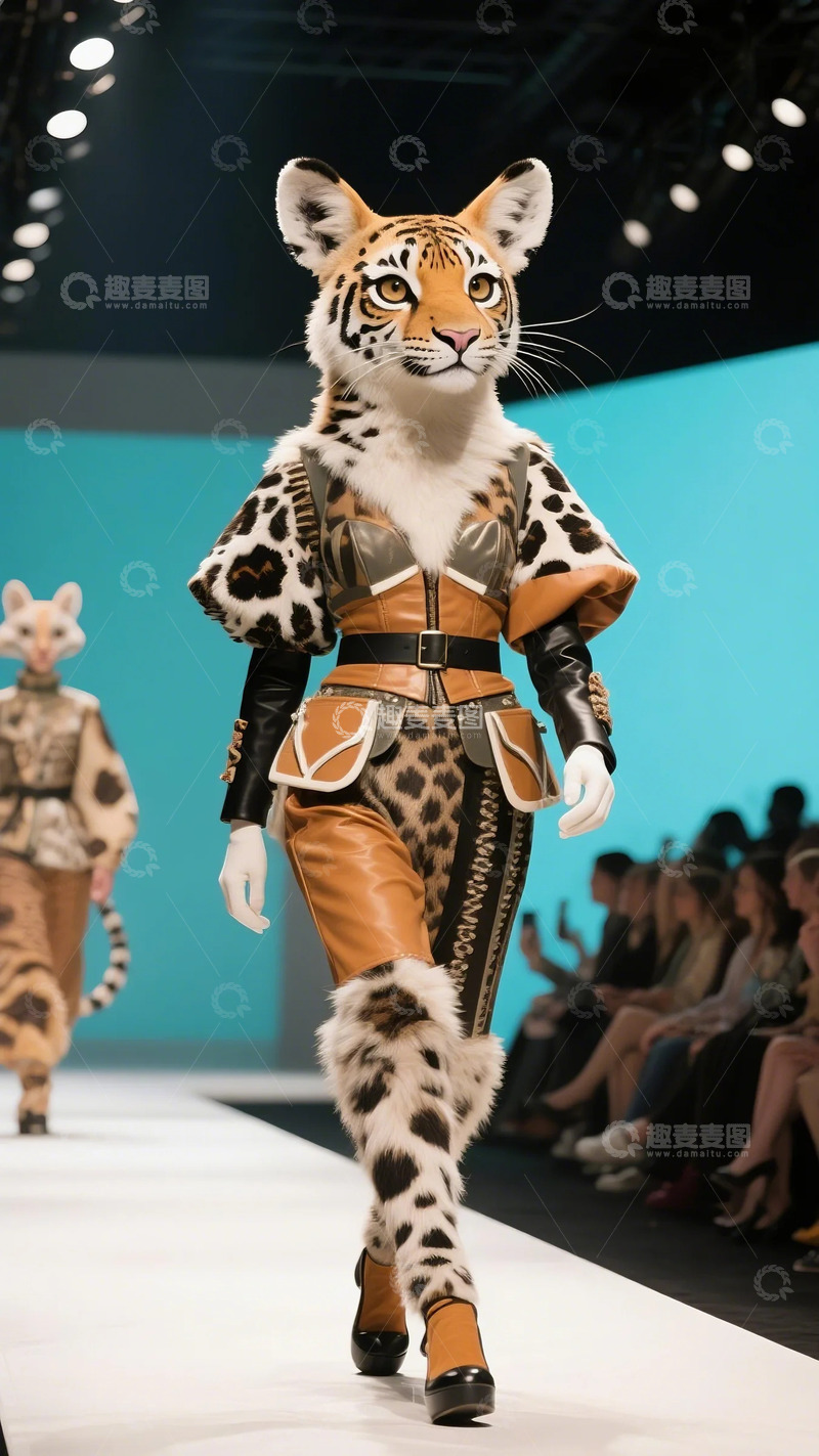 高清大图下载【趣麦麦图】动物模特走秀