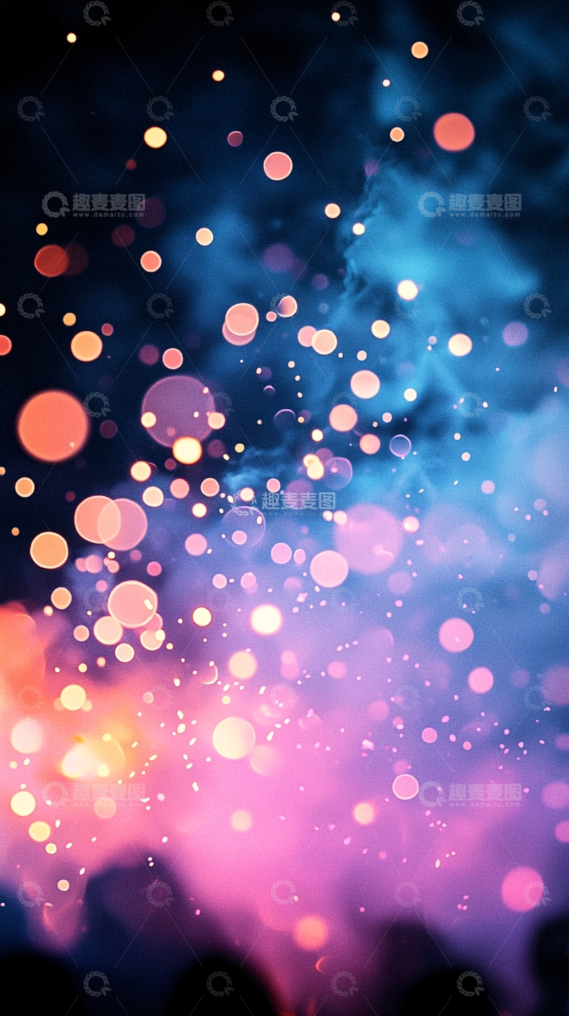 高清大图下载【趣麦麦图】梦幻光斑背景素材
