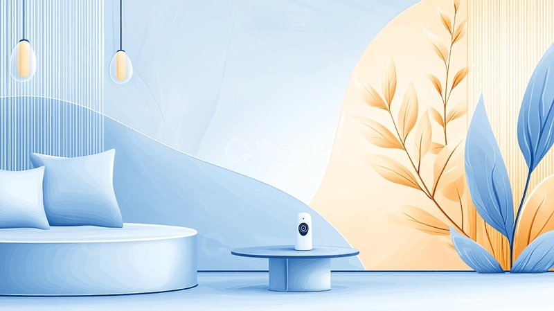 高清大图下载【趣麦麦图】清新淡雅客厅背景图