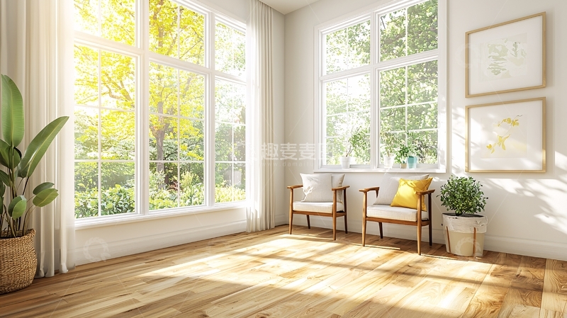 高清大图下载【趣麦麦图】明亮温馨的室内阳光透过窗户