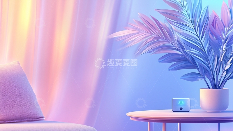 高清大图下载【趣麦麦图】粉蓝渐变高清图片