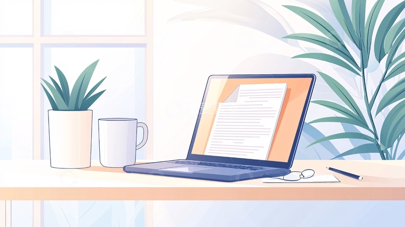 高清大图下载【趣麦麦图】温馨桌面电脑静物场景