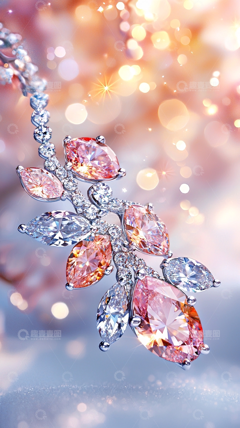 高清大图下载【趣麦麦图】璀璨钻石项链珠宝图片