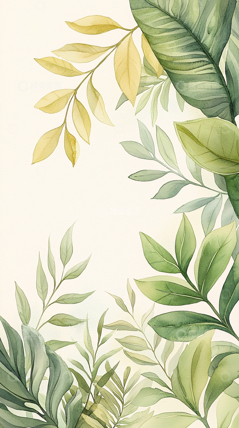 高清大图下载【趣麦麦图】清新自然植物叶子背景图