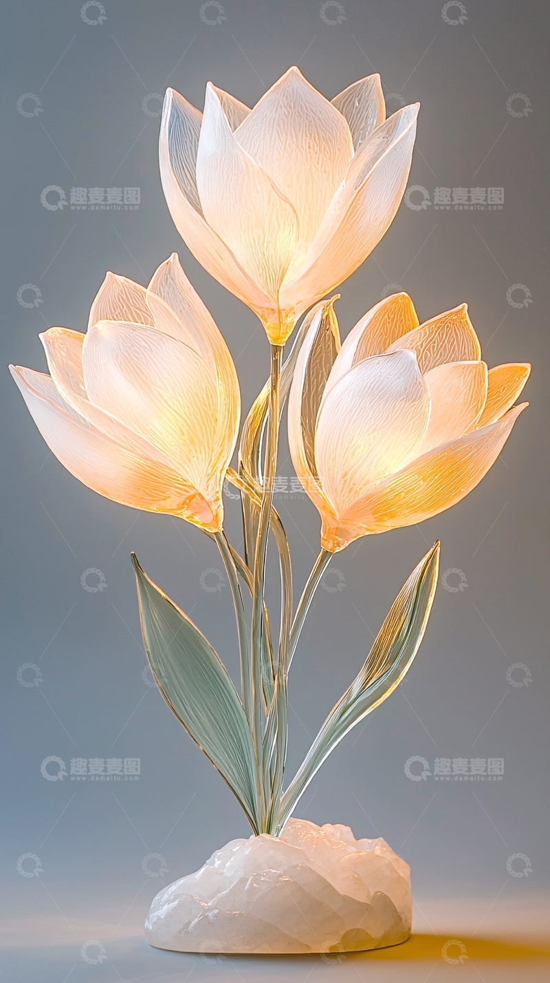 高清大图下载【趣麦麦图】玻璃花灯艺术装饰灯具