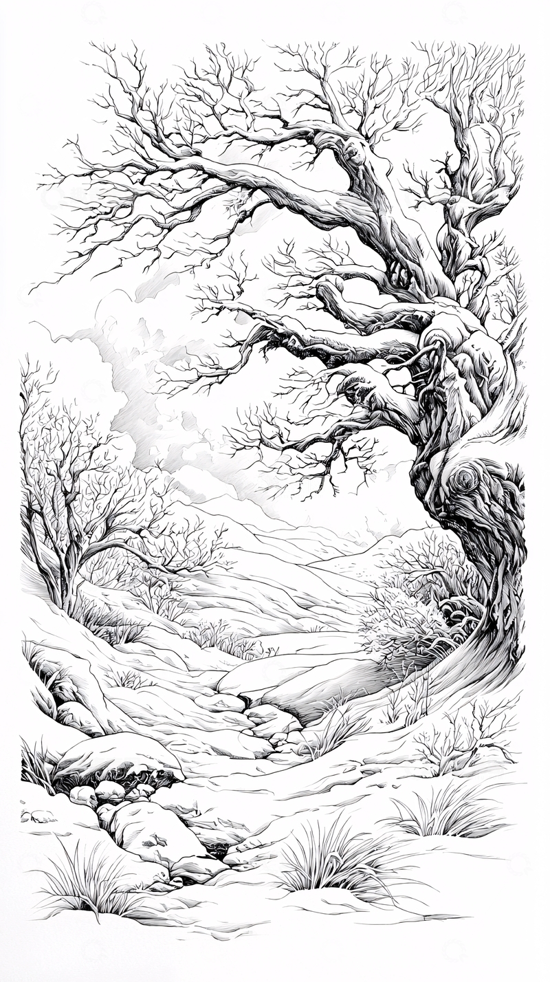 高清大图下载【趣麦麦图】枯树荒野自然风景