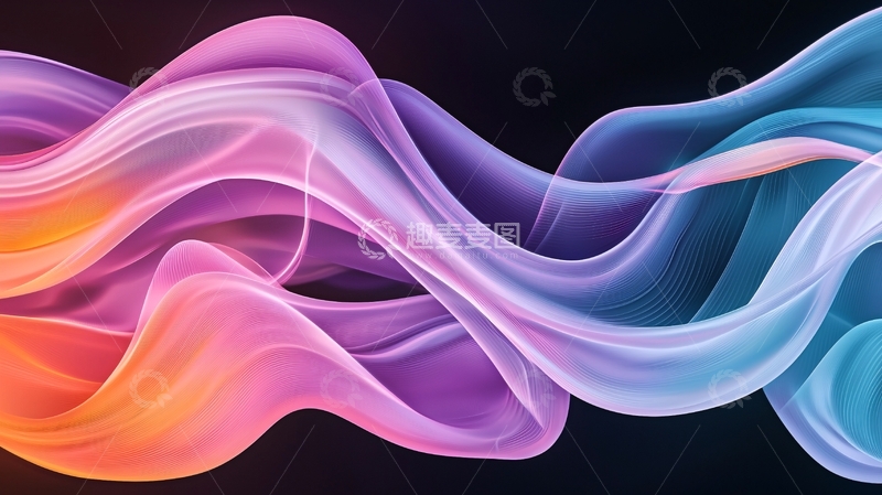 高清大图下载【趣麦麦图】抽象流动线条艺术背景