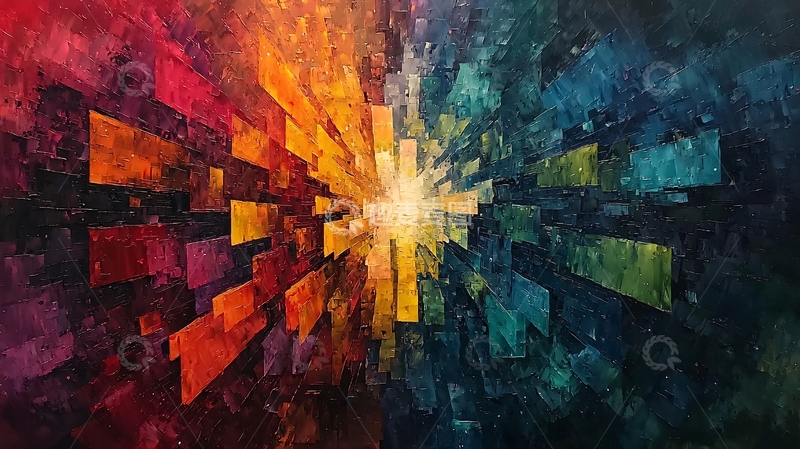 高清大图下载【趣麦麦图】色彩斑斓的抽象艺术背景