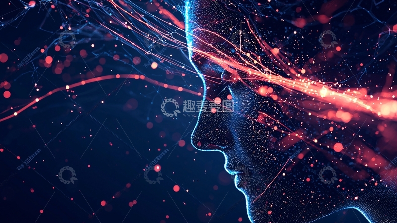 高清大图下载【趣麦麦图】未来科技人物光影效果