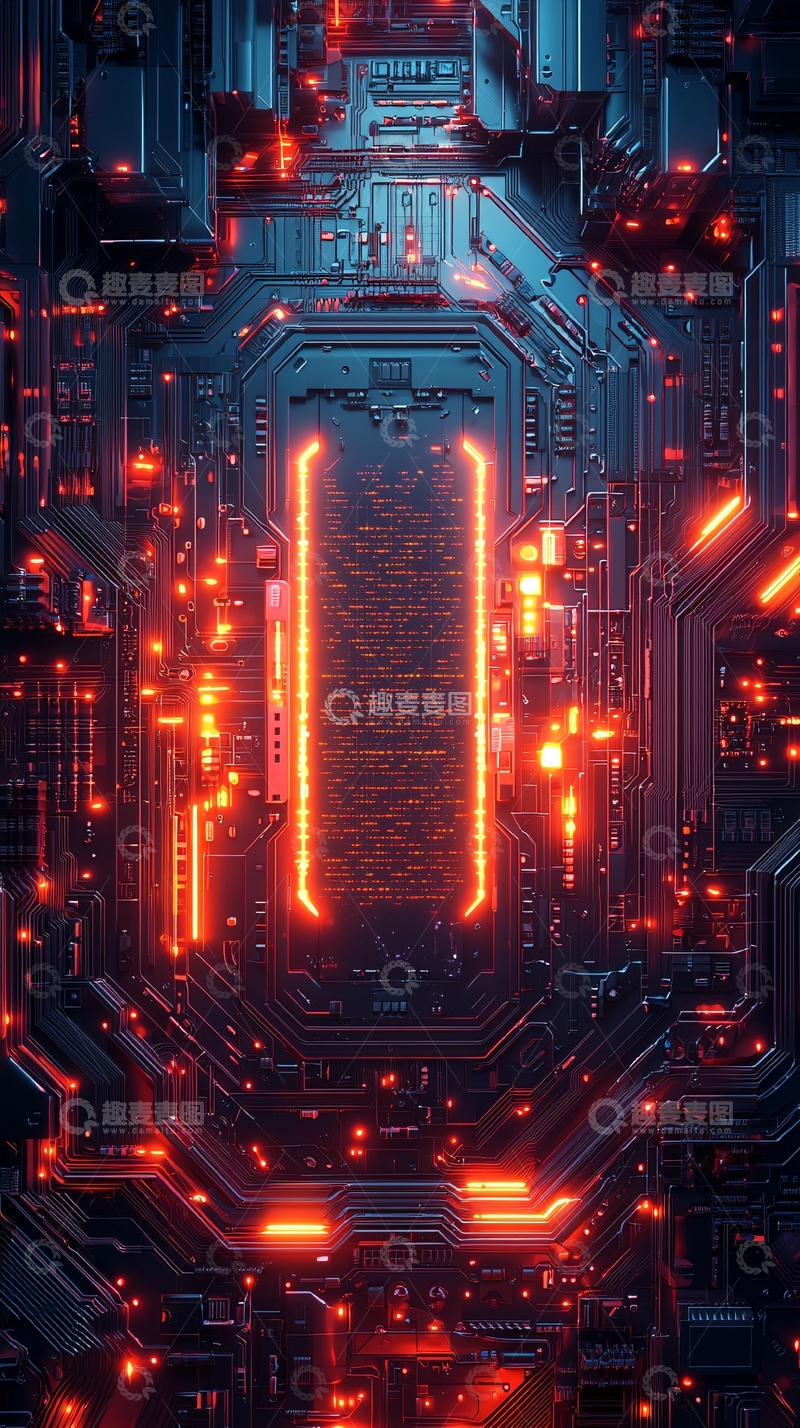 高清大图下载【趣麦麦图】未来科技电路板背景图