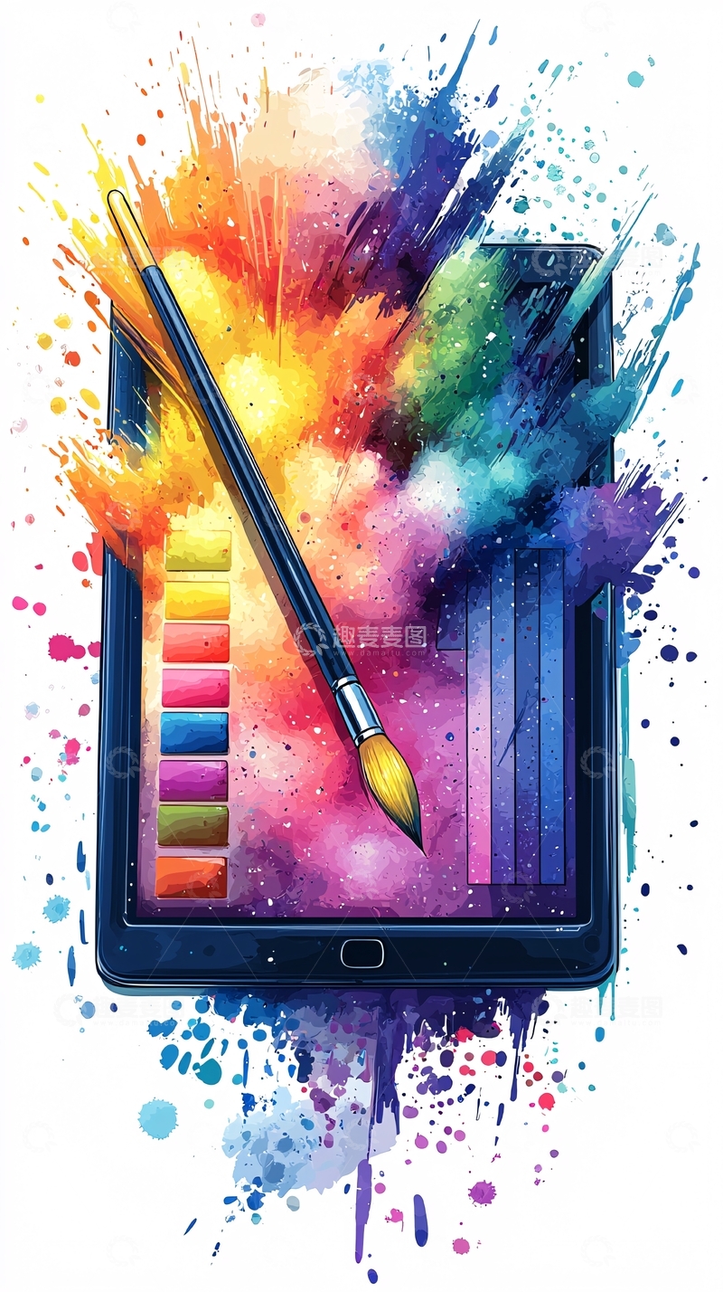 高清大图下载【趣麦麦图】创意绘画平板电脑艺术设计