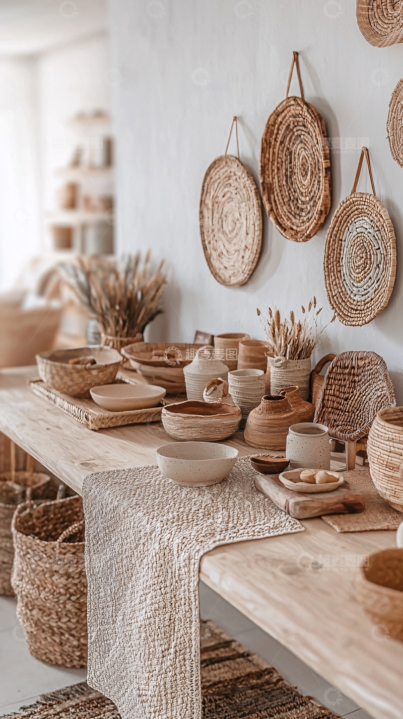 高清大图下载【趣麦麦图】自然风格手工艺品展示