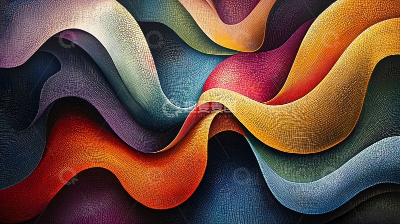 高清大图下载【趣麦麦图】色彩波浪抽象艺术背景