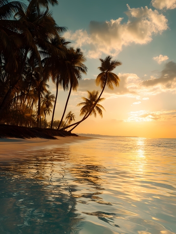 唯美海边日落日出5