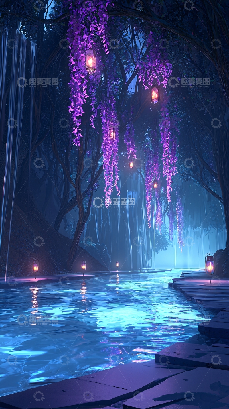 高清大图下载【趣麦麦图】梦幻森林中的神秘小径