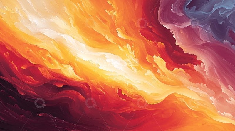 高清大图下载【趣麦麦图】火焰与烟雾的艺术抽象背景