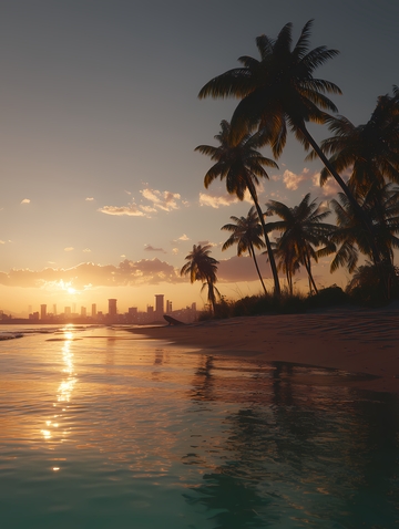 唯美海边日落日出6