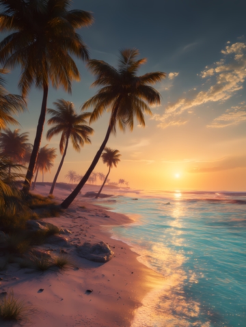 唯美海边日落日出3