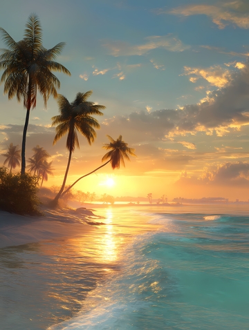 唯美海边日落日出1