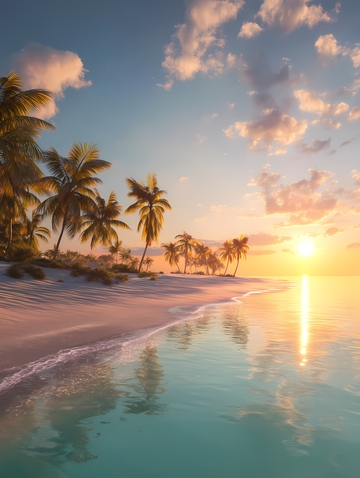 唯美海边日落日出