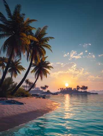 唯美海边日落日出2