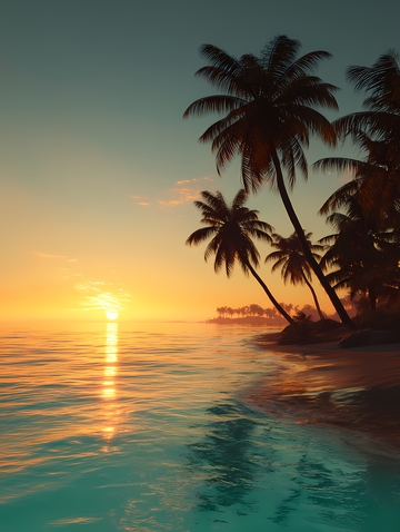 唯美海边日落日出4