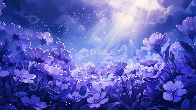 高清大图下载【趣麦麦图】梦幻紫色花海