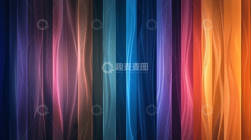 高清大图下载【趣麦麦图】色彩渐变抽象线条背景