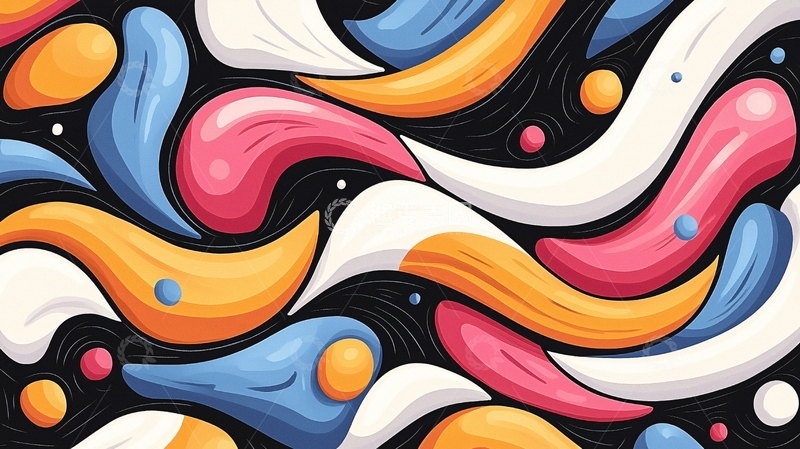 高清大图下载【趣麦麦图】抽象流动色彩背景图案