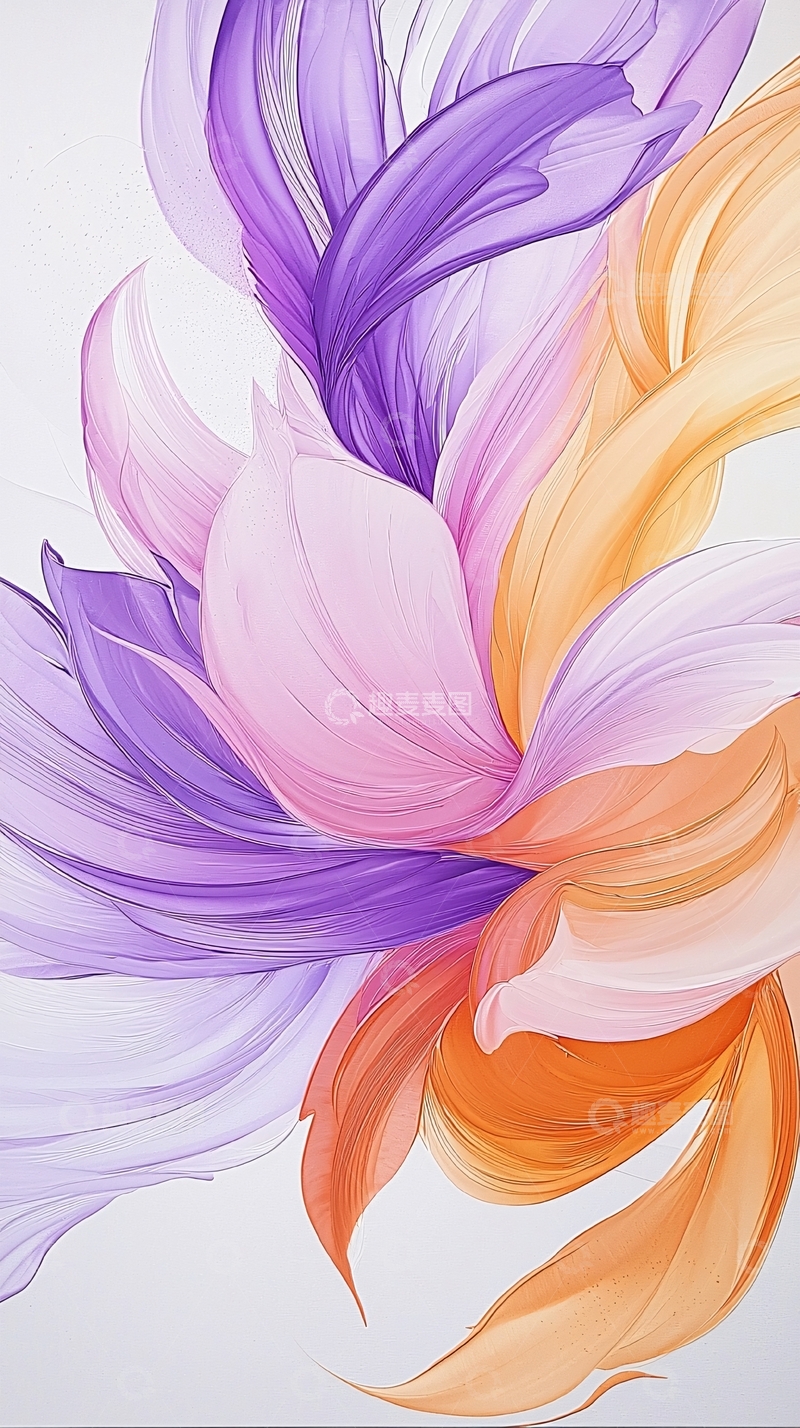 高清大图下载【趣麦麦图】抽象花瓣艺术背景图