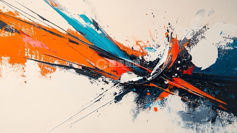 高清大图下载【趣麦麦图】抽象艺术动态色彩飞溅