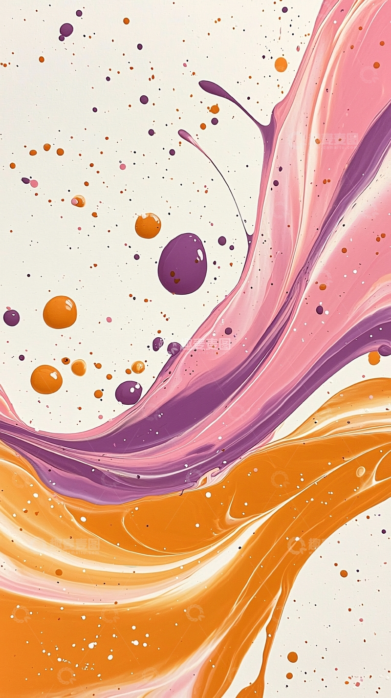 高清大图下载【趣麦麦图】抽象流动色彩艺术背景图