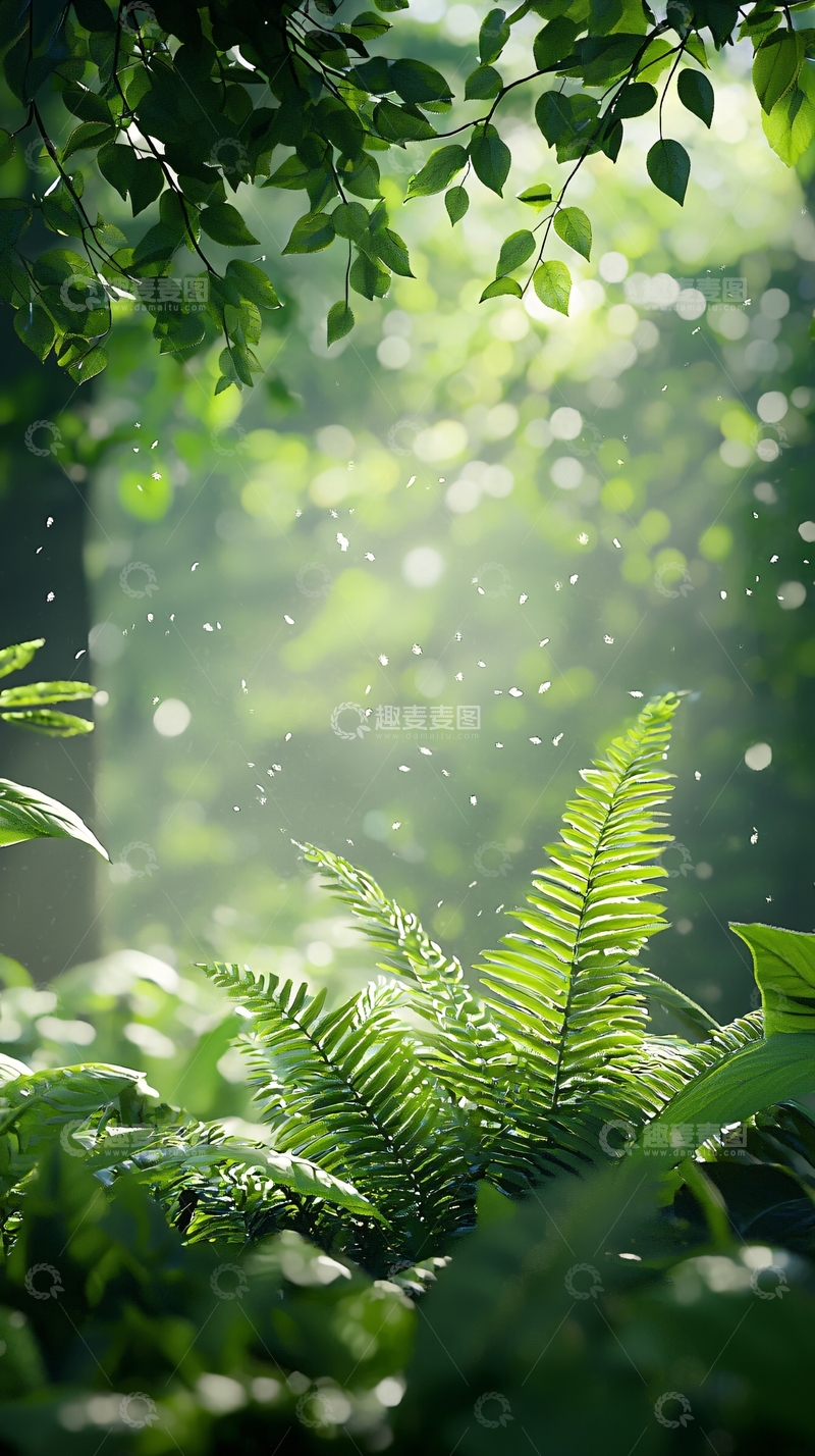 高清大图下载【趣麦麦图】阳光透过树叶的自然风光