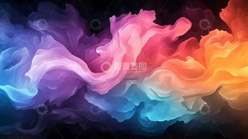高清大图下载【趣麦麦图】色彩流动抽象艺术背景