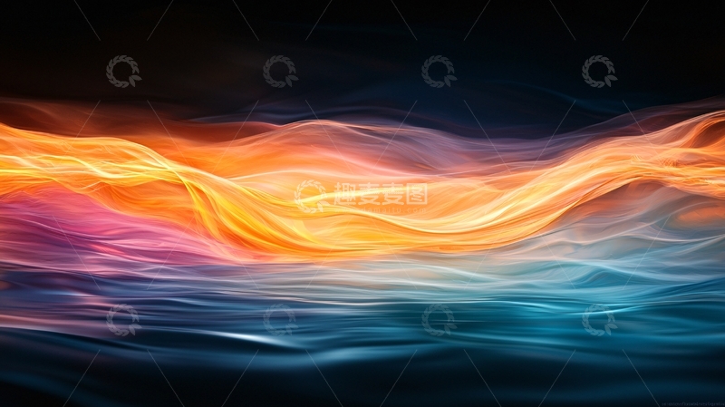 高清大图下载【趣麦麦图】流动的色彩波浪抽象艺术背景