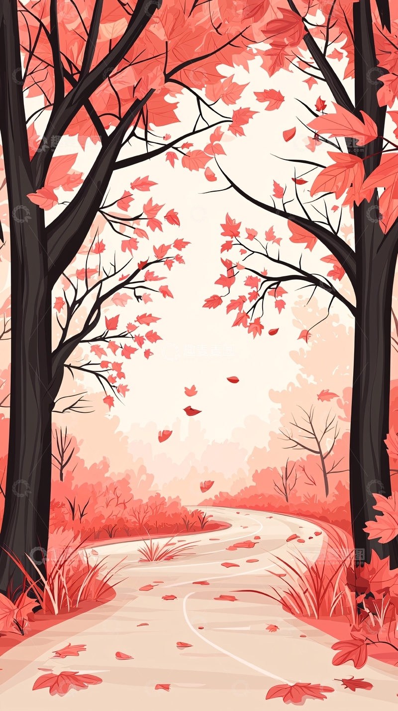 高清大图下载【趣麦麦图】秋日森林小径20