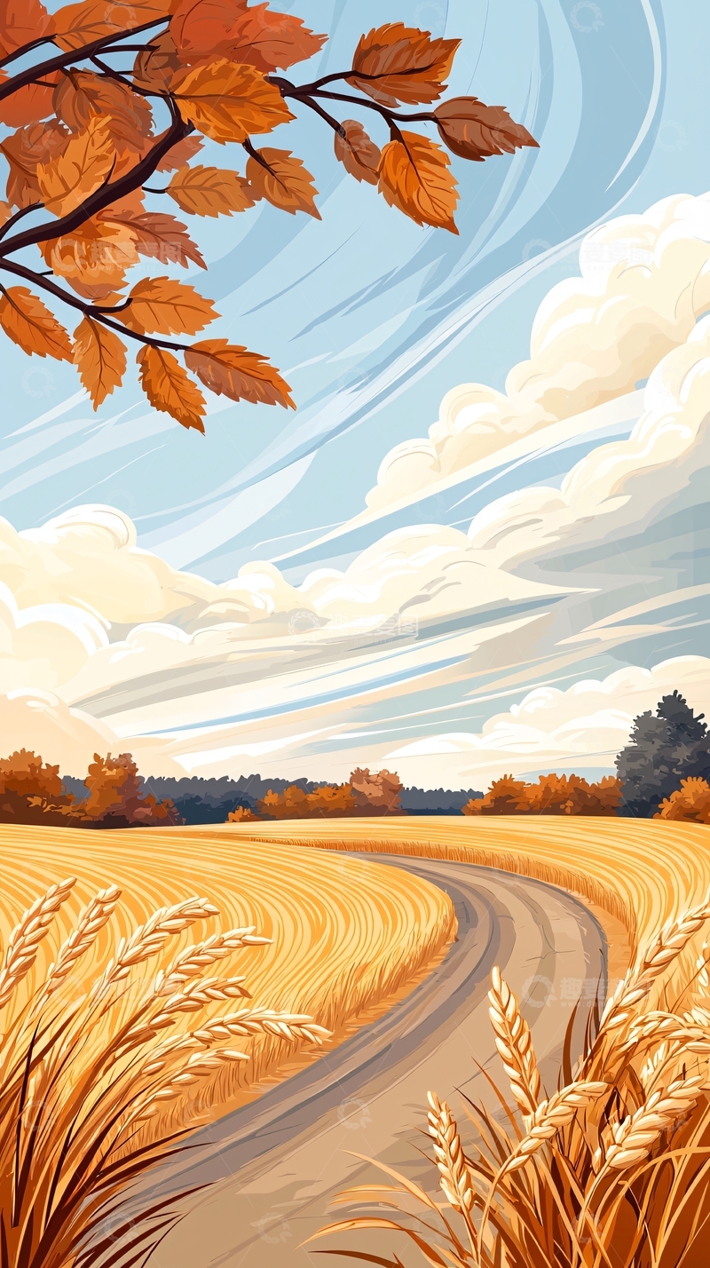 高清大图下载【趣麦麦图】秋日田野风景图