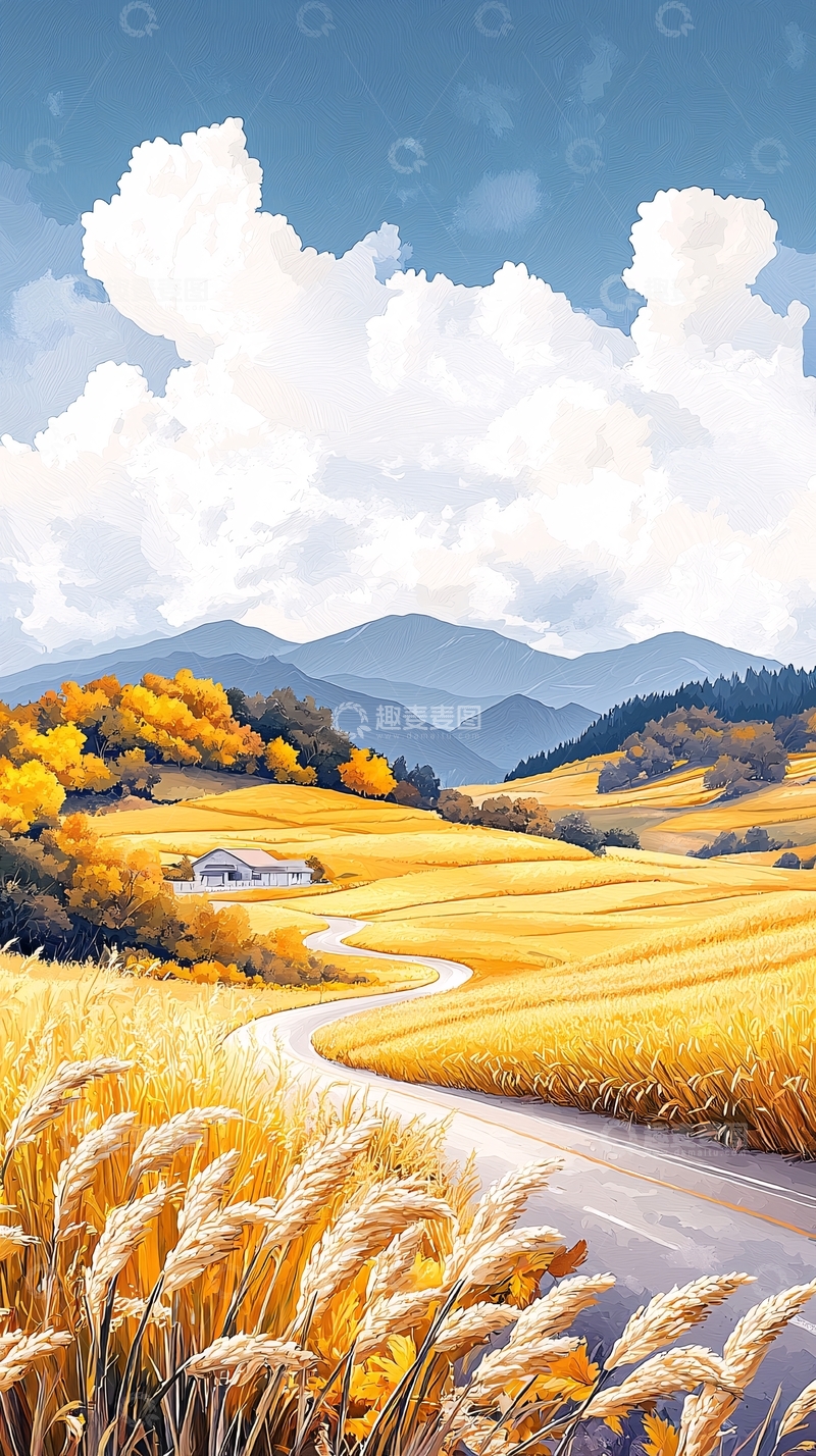 高清大图下载【趣麦麦图】秋日田园风光106