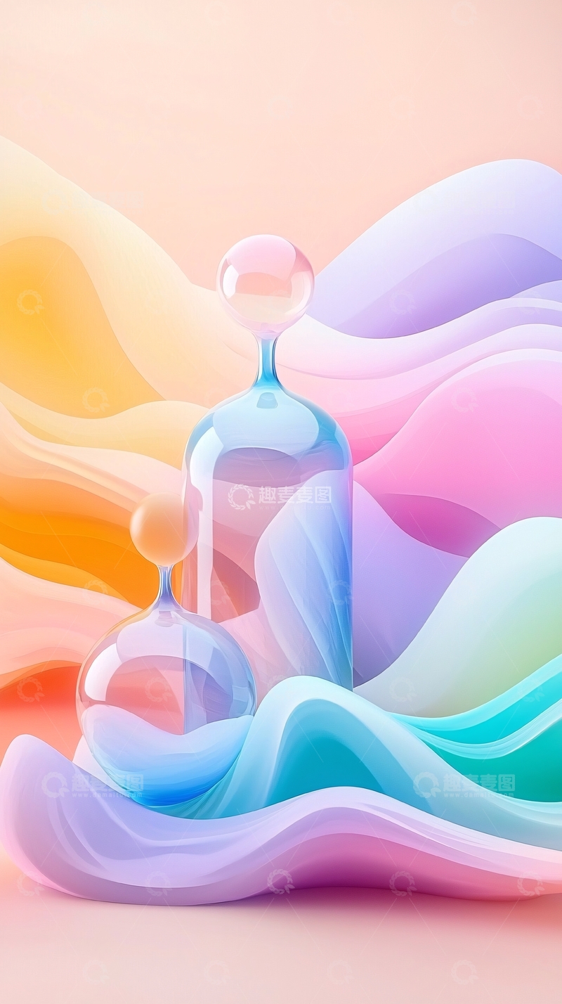 高清大图下载【趣麦麦图】梦幻色彩抽象艺术背景图