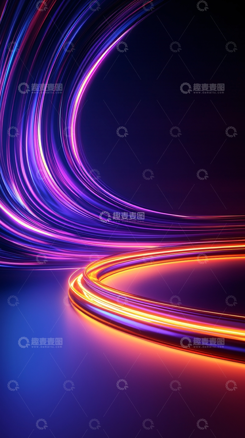 高清大图下载【趣麦麦图】光速流动曲线背景