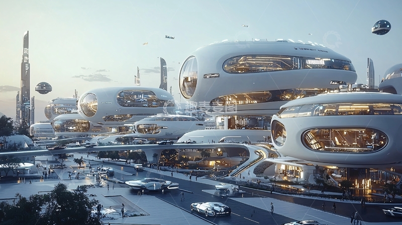 高清大图下载【趣麦麦图】未来城市科幻建筑景观