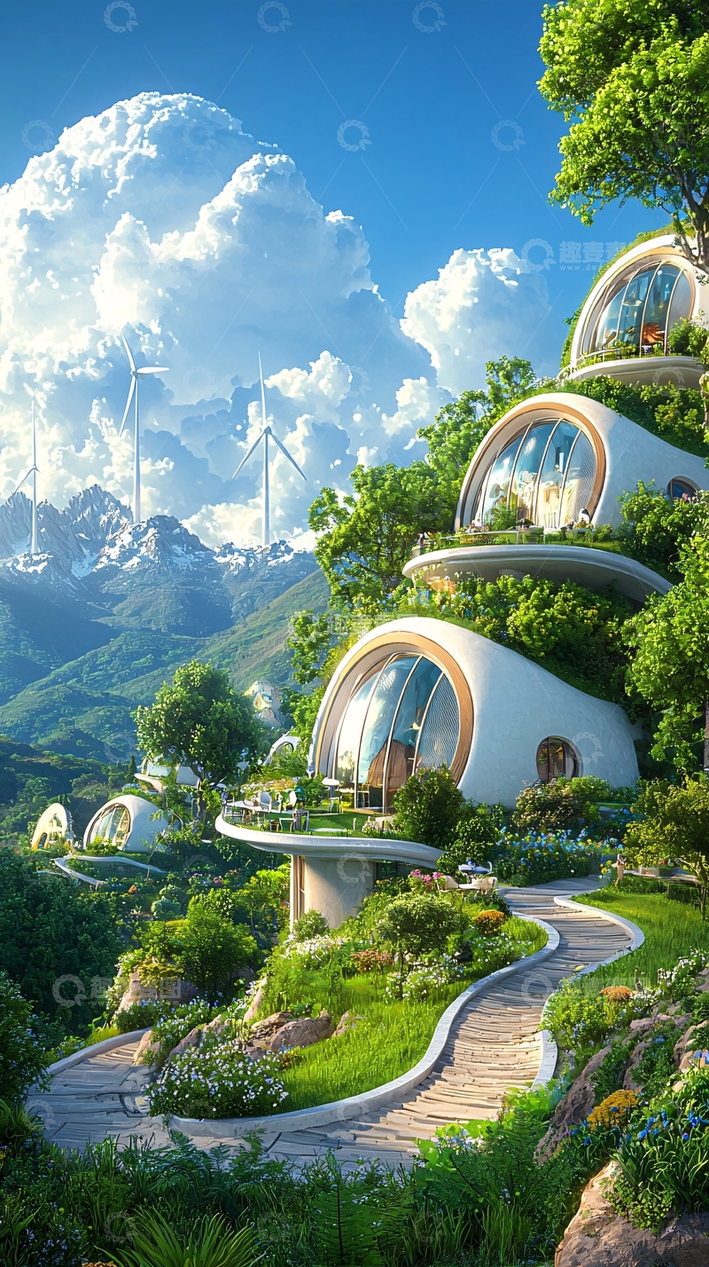 高清大图下载【趣麦麦图】未来绿色生态社区