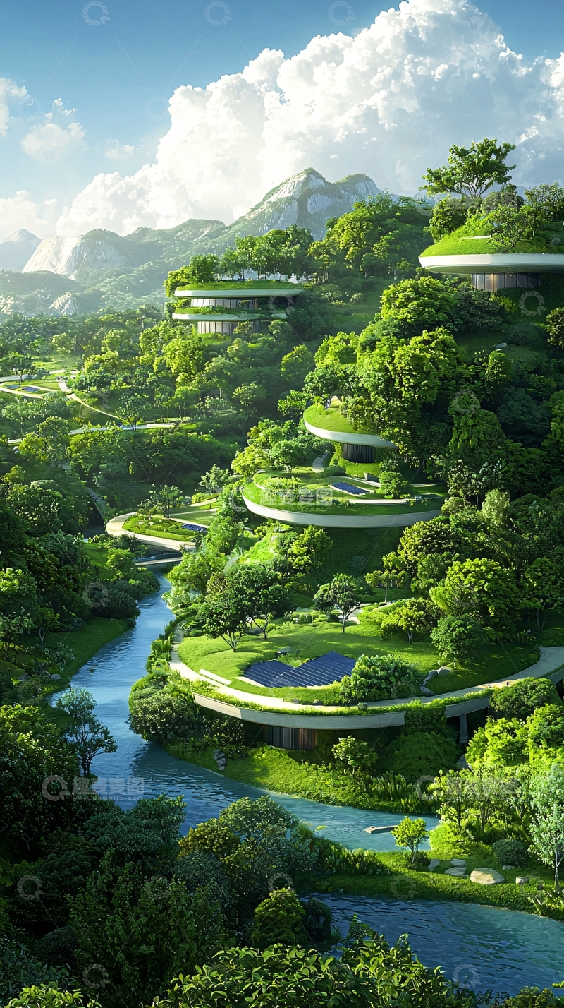 高清大图下载【趣麦麦图】绿色生态城市景观